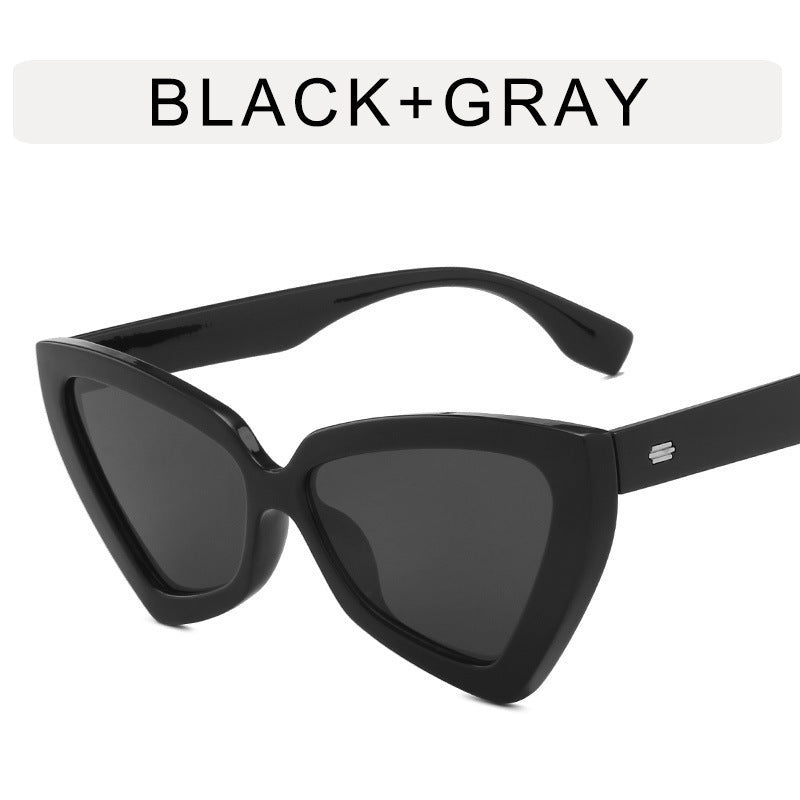 Wholesale Triangular cat eye rice stud PC women's sunglasses